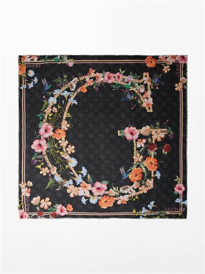 Scarf Guess Woman in Polyester  AW8492MOD03/BLA - AW8492MOD03/BLA